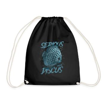 Sérieux au sujet du discus aquariophile gardien de discus - Sac de sport léger - noir - Devant
