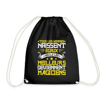 Meilleur Magicien Citation Drôle - Sac de sport léger - noir - Devant