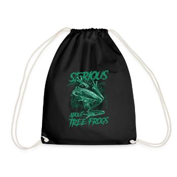 Sérieux au sujet des grenouilles arboricoles aux yeux rouges Gardien d’amphibiens - Sac de sport léger - noir - Devant