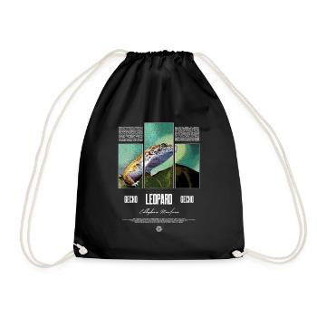 Leopard Gecko Reptile Keeper Streetwear - Drawstring Bag - black - Front