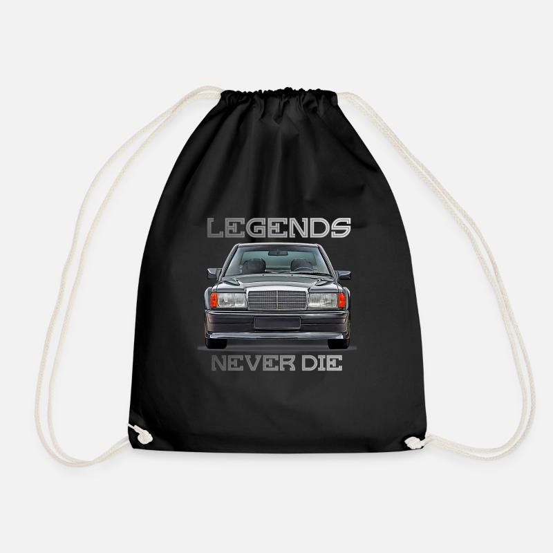 W201 190E legends never die - Turnbeutel - Schwarz