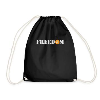 Bitcoin Freedom Crypto - Drawstring Bag - black - Front