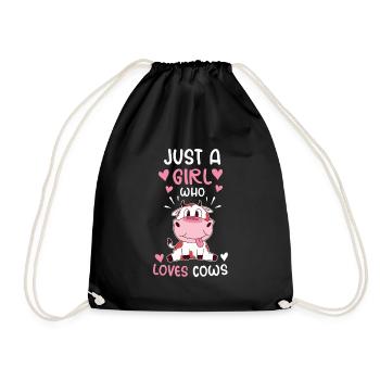 Vache Seulement Une fille, Les vaches Aime Les Fermiers - Sac de sport léger - noir - Devant