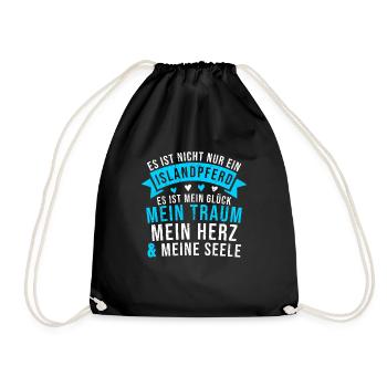 Islandpferde Islandpferd Island Pferd Reitsport - Turnbeutel - Schwarz - Vorne