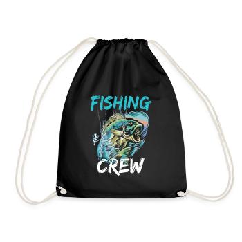 Fishing Crew - Drawstring Bag - black - Front