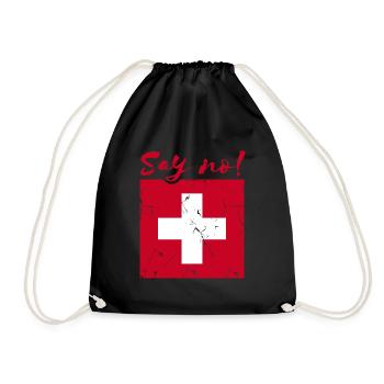 Dites non Suisse - Sac de sport léger - noir - Devant