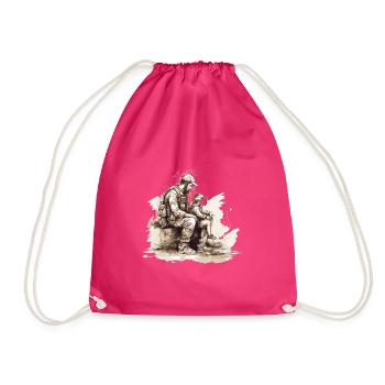 Veteran Day Dad Opa Veteranen - Turnbeutel - Fuchsia - Vorne