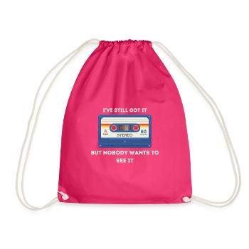 Retro -Sarcastic - Turnbeutel - Fuchsia - Vorne