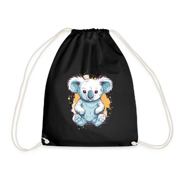 Mignon Anime Style Koala Kawaii - Sac de sport léger - noir - Devant