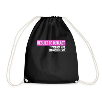 Hip Replacement Surgery Arthroplasty - Drawstring Bag - black - Front