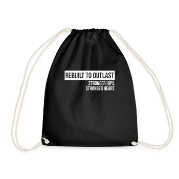 Hip Replacement Surgery Arthroplasty - Drawstring Bag - black - Front