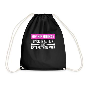 Hip Replacement Surgery Arthroplasty - Drawstring Bag - black - Front