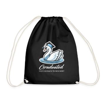 University Graduate Degree Graduate - Drawstring Bag - black - Front