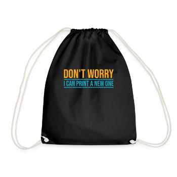 Ne vous inquiétez pas, je peux le réimprimer en impression 3D - Sac de sport léger - noir - Devant