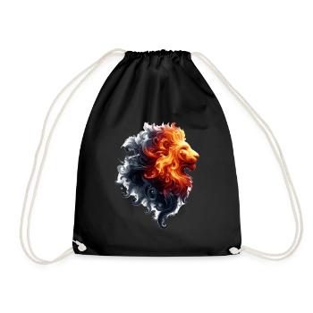 Leo as elemental spirit - Drawstring Bag - black - Front