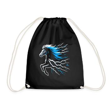 Animal Horse - Drawstring Bag - black - Front