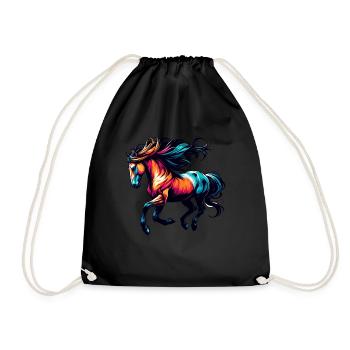 Cheval au galop en mouvement Animal Horse - Sac de sport léger - noir - Devant