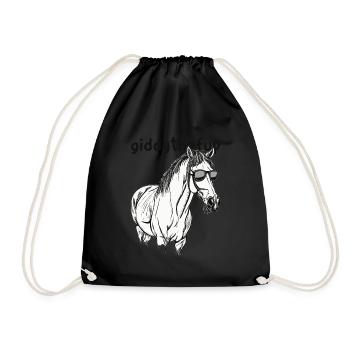 Giddythefup - Courses de chevaux - Sac de sport léger - noir - Devant