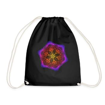 Mandala - Turnbeutel - Schwarz - Vorne