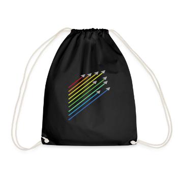rainbow paper plane flight - Sac de sport léger - noir - Devant