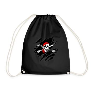 Pirate in me - Drawstring Bag - black - Front
