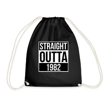Straight Outta 1982 - Turnbeutel - Schwarz - Vorne