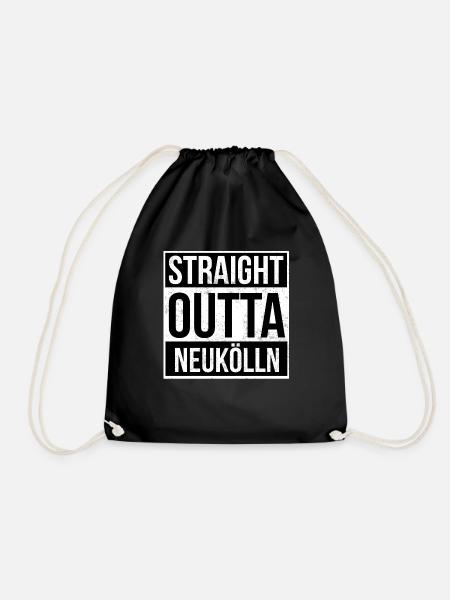 Straight Outta Neukölln! | Berlin Shirt - Turnbeutel - Schwarz
