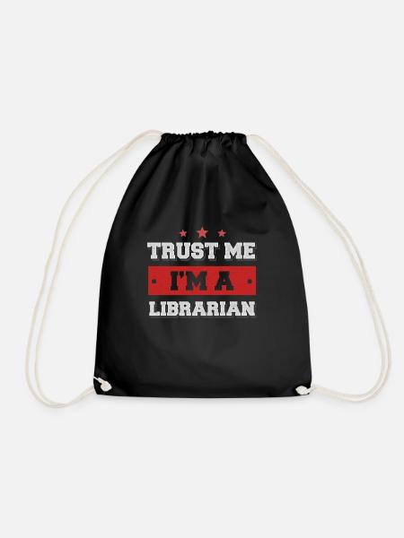Trust me I'm a librarian - Turnbeutel - Schwarz