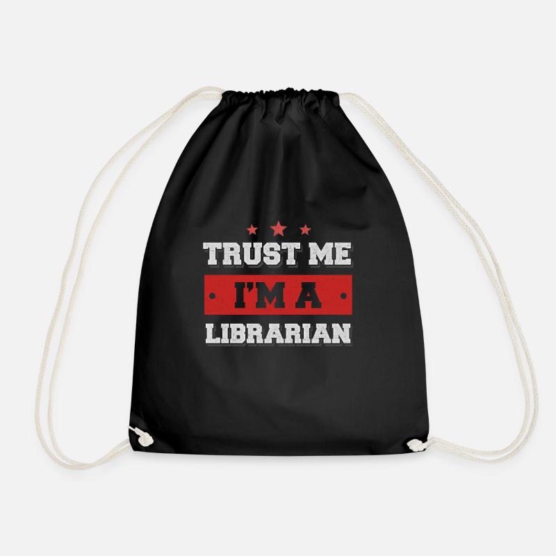 Trust me I'm a librarian - Turnbeutel - Schwarz
