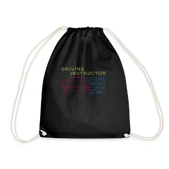 Driving instructor - driving instructor - driving school - gift - Drawstring Bag - black - Front