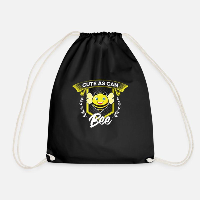 Bienen Hummel Design - Turnbeutel - Schwarz