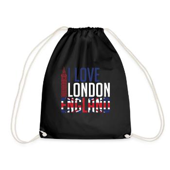 J'aime Londres Angleterre - Sac de sport léger - noir - Devant