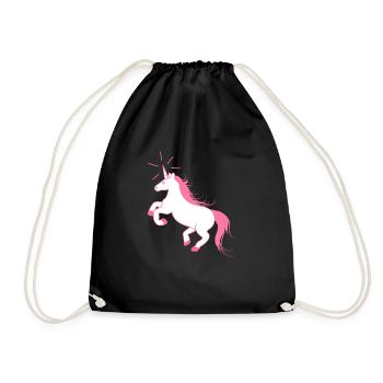 Amazing Unicorn - Das letzte Einhorn - Turnbeutel - Schwarz - Vorne