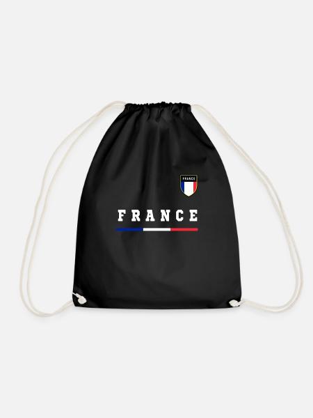 Frankreich France Wappen Flagge Flag Geschenk Idee - Turnbeutel - Schwarz