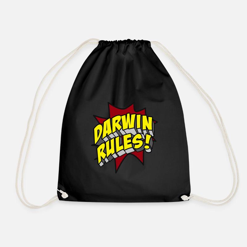 Darwin Award Humor lustiger Spruch lachen Geschenk - Turnbeutel - Schwarz