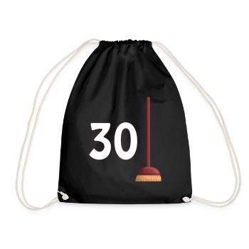 30 Balais Cadeau Expression Anniversaire 30 Ans - Sac de sport léger - noir - Devant