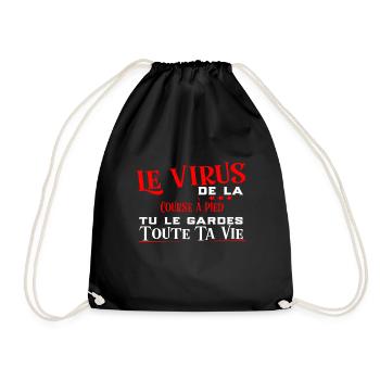 Course à pied Virus cadeau sport - Sac de sport léger - noir - Devant