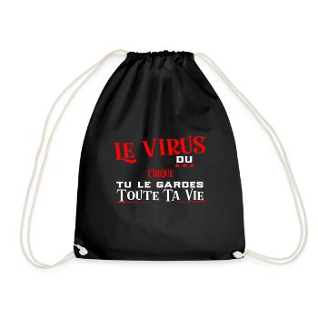 Cirque virus cadeau sport - Sac de sport léger - noir - Devant