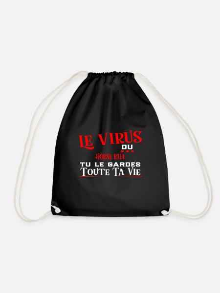 Horse ball virus cadeau sport - Sac de sport léger - noir