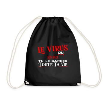 Kin ball virus cadeau sport - Sac de sport léger - noir - Devant