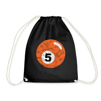 Billard billard orange, cinq cinq millésime - Sac de sport léger - noir - Devant