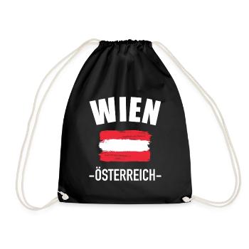 Wien - Turnbeutel - Schwarz - Vorne