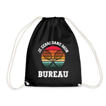 je serai dans mon bureau - Sac de sport léger - noir - Devant