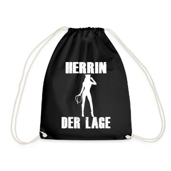 Herrin der Lage - Turnbeutel - Schwarz - Vorne