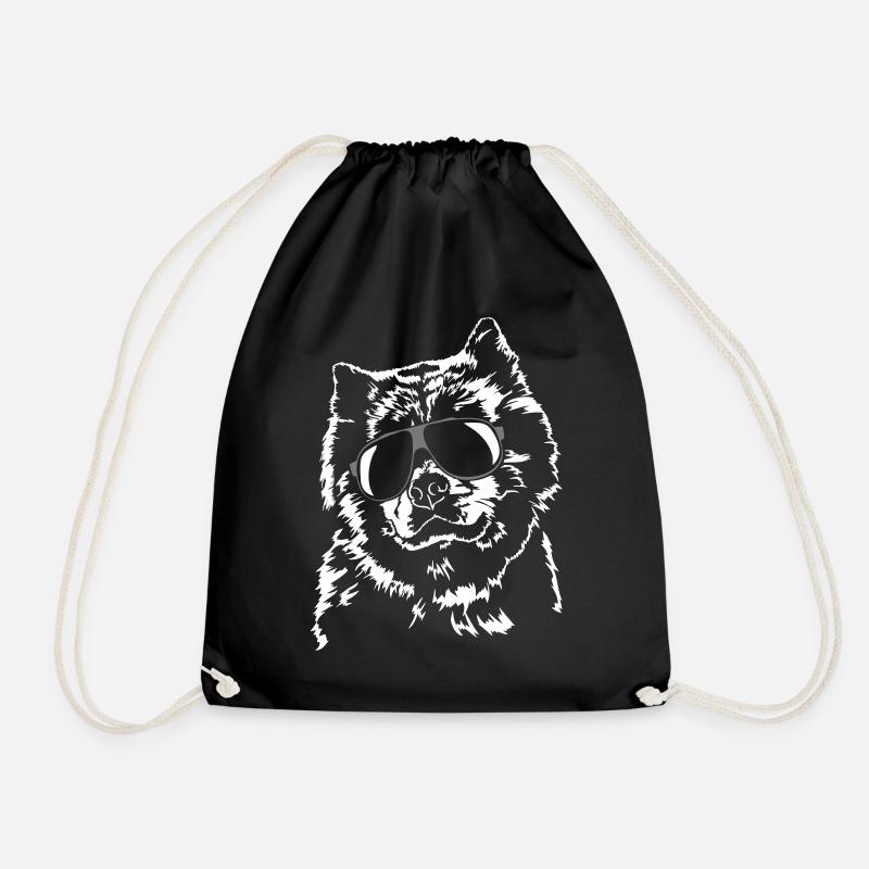 EURASIER cool Wilsigns Hund Hunde Geschenkidee - Turnbeutel - Schwarz