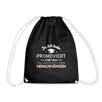 Doctorate doctor university graduation gift - Drawstring Bag - black - Front