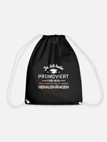Promoviert Doktor Universität Promotion Geschenk - Turnbeutel - Schwarz
