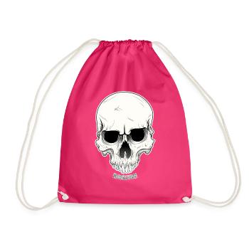 Totenschädel Skull - Turnbeutel - Fuchsia - Vorne