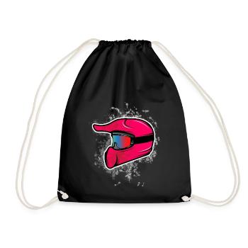 Motocross Helm Pink - Turnbeutel - Schwarz - Vorne