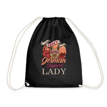 Cadeau de propriétaire de berger allemand - Sac de sport léger - noir - Devant